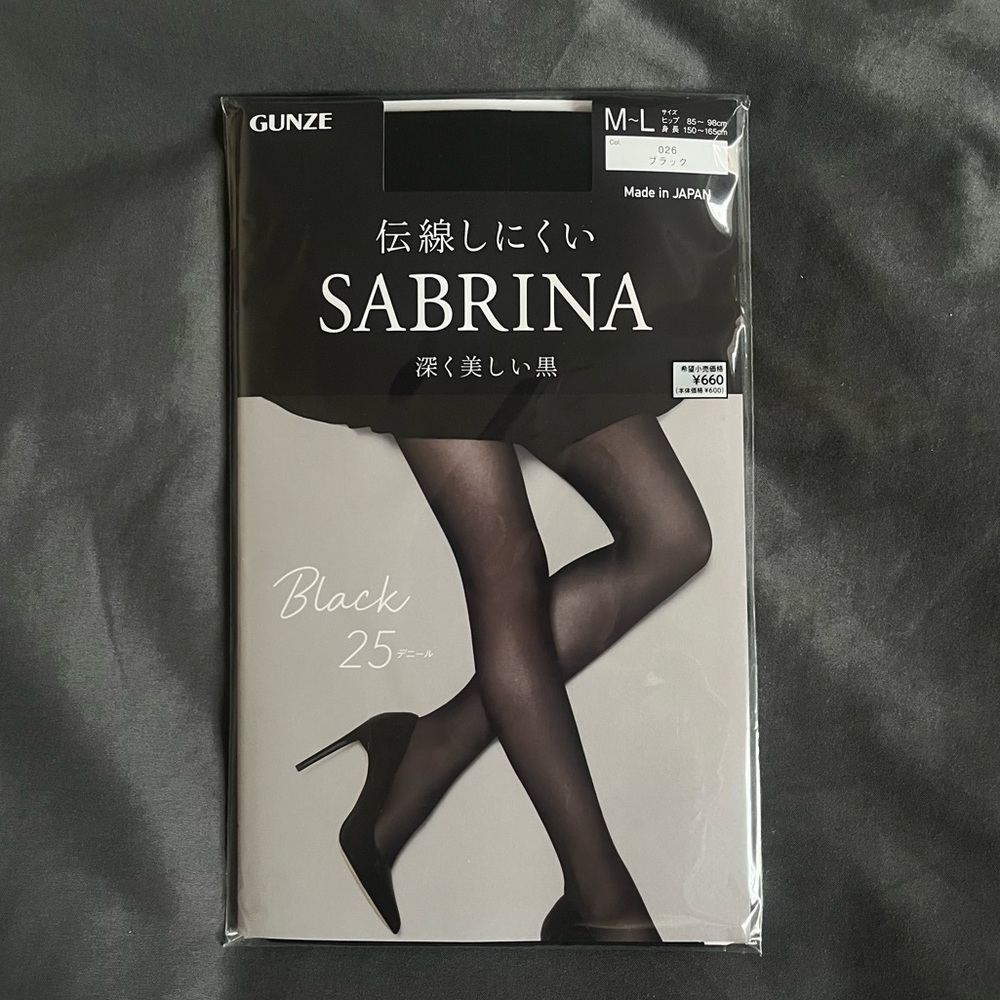 GUNZE Sabrina Black Stockings